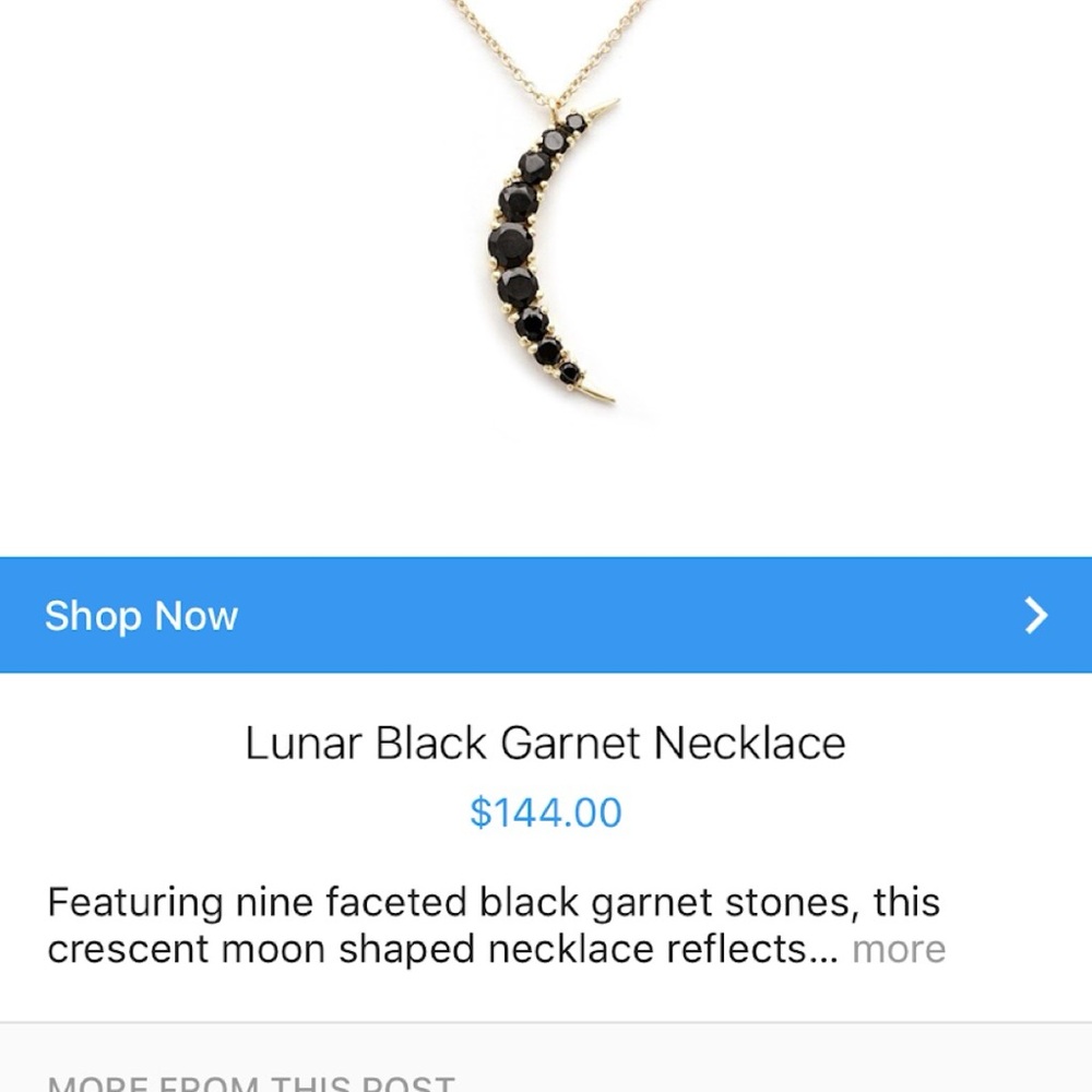 Local eclectic lunar garnet necklace